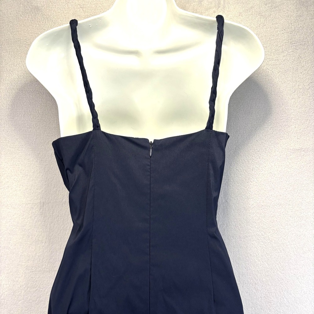 Adrianna Papell‎ Occasions Ruched Formal Dress Womens 6 Navy Blue Maxi Gown - Picture 6 of 14